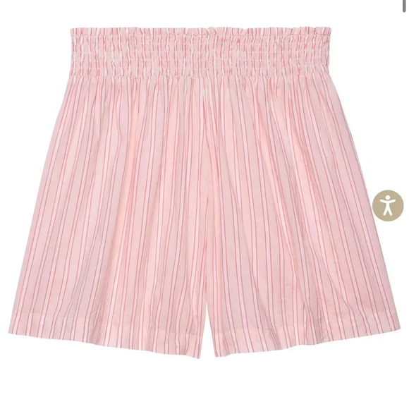 The Great. The Panama Shirt & Smocked Shirts in pink Slumber Stripe - Picture 10 of 11